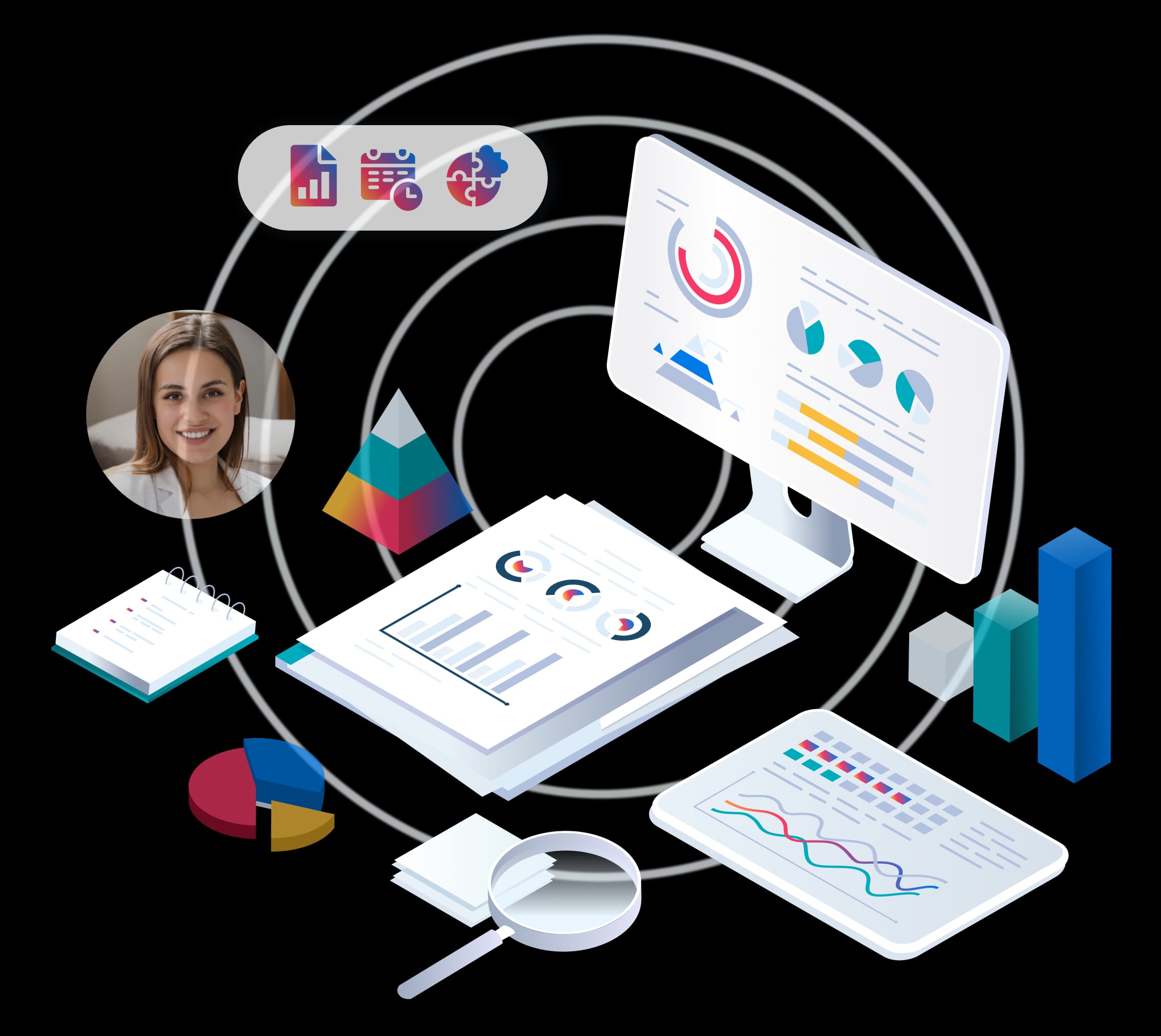 Self-service reporting and actionable insights